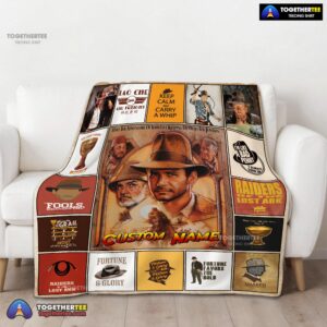 Alternative view of Official Indiana Jones Raiders Of The Lost Ark Adventure Blanket Fleece Customized Blanket