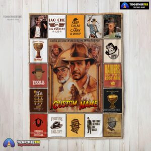 Official Indiana Jones Raiders Of The Lost Ark Adventure Blanket Fleece Customized Blanket