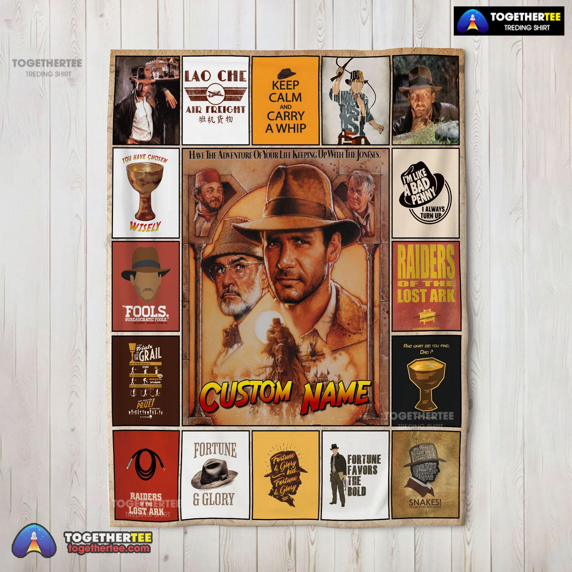 Official Indiana Jones Raiders Of The Lost Ark Adventure Blanket Fleece Customized Blanket