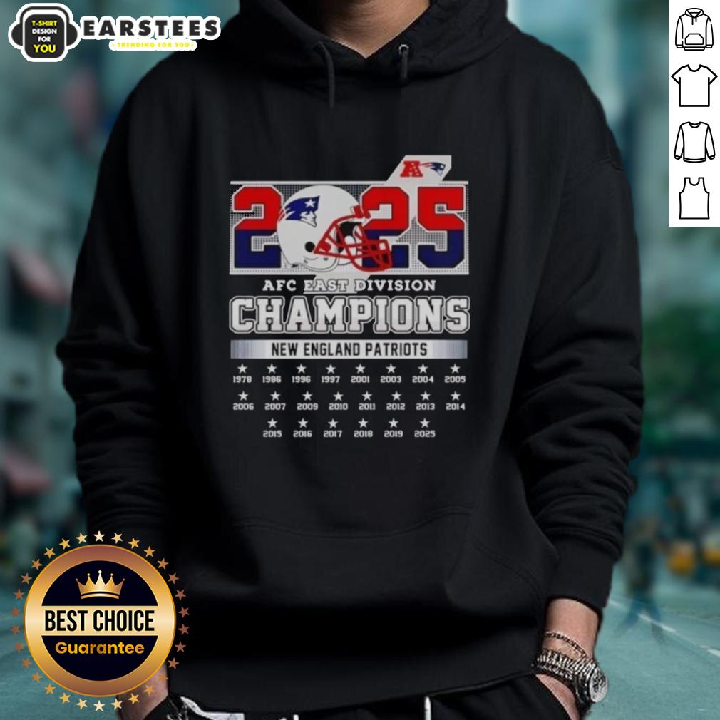 Nice New York Patriots Football Helmet AFC East Division Champions 2025 T-Shirt - Image 2