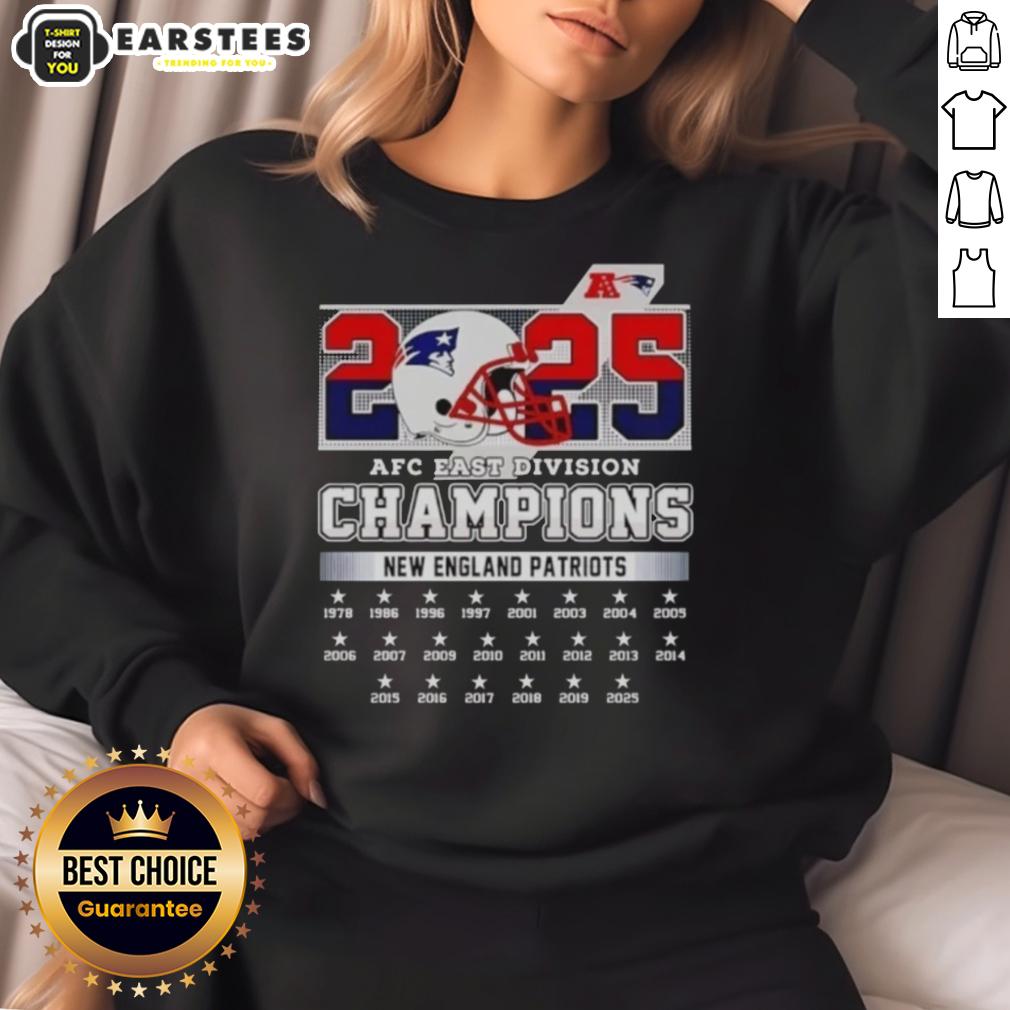 Nice New York Patriots Football Helmet AFC East Division Champions 2025 T-Shirt - Image 5