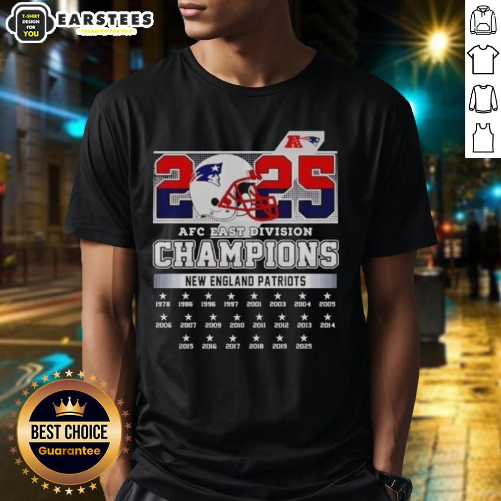 Nice New York Patriots Football Helmet AFC East Division Champions 2025 T-Shirt