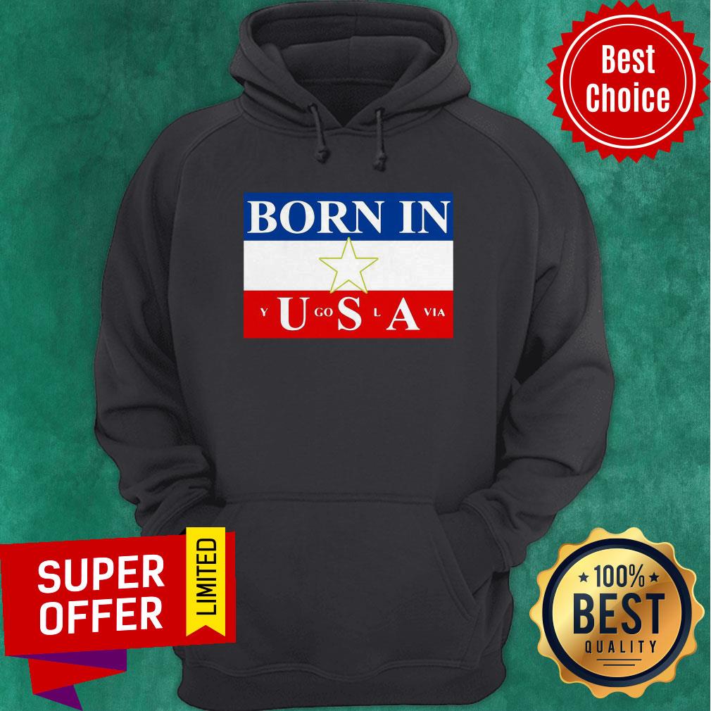 Awesome Born In Yugoslavia USA Flag Shirt - Image 2