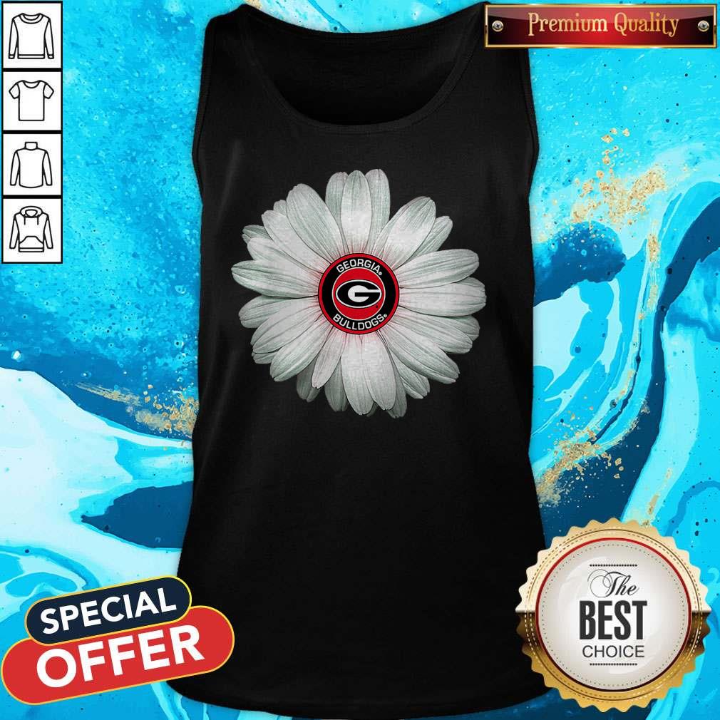 Official Georgia Bulldogs Daisy Flower Shirt - Image 3