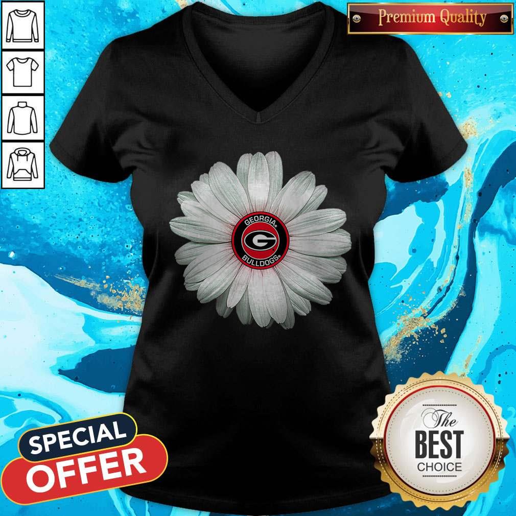 Official Georgia Bulldogs Daisy Flower Shirt - Image 2