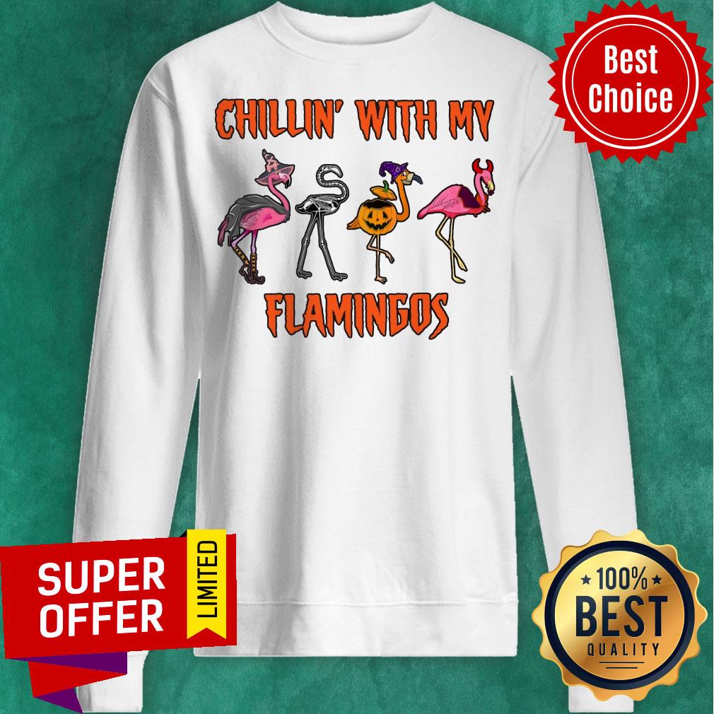 Awesome Chillin With My Flamingos Shirt - Image 5