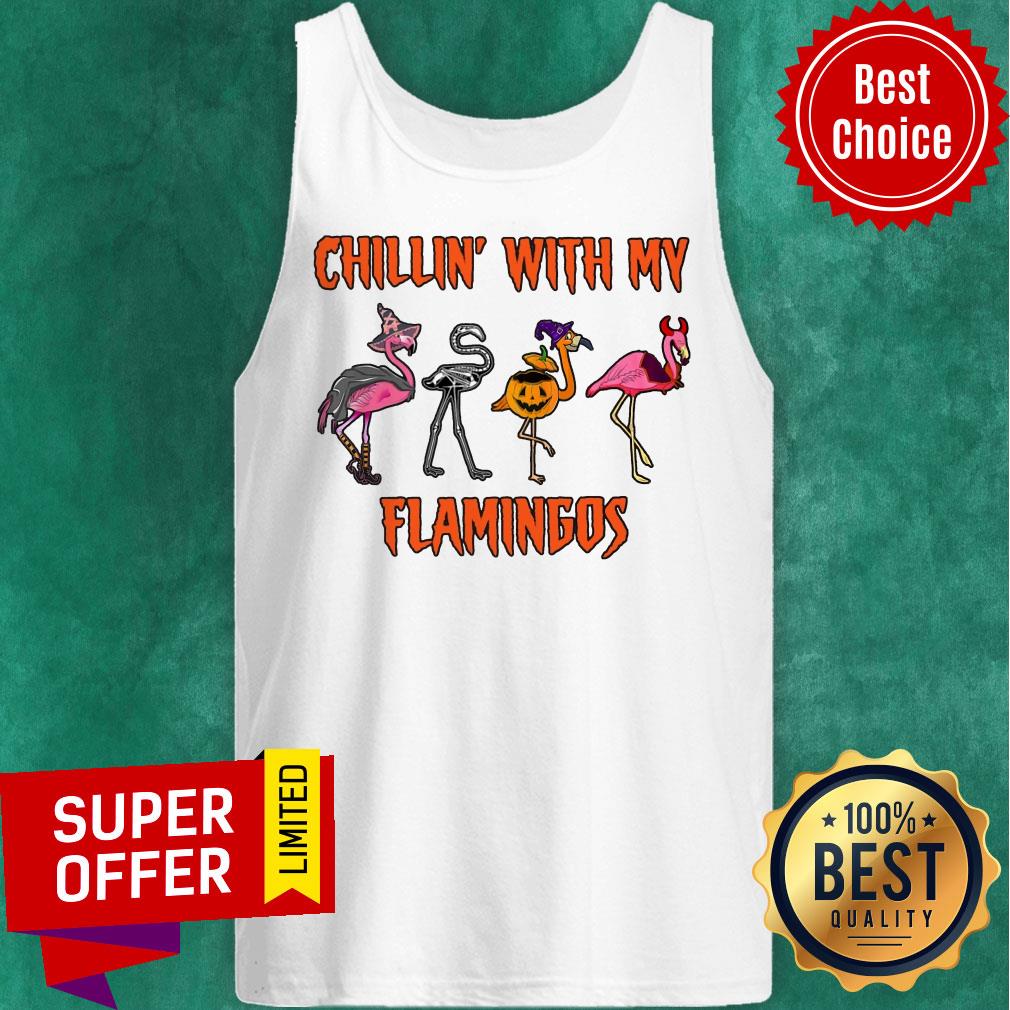 Awesome Chillin With My Flamingos Shirt - Image 4