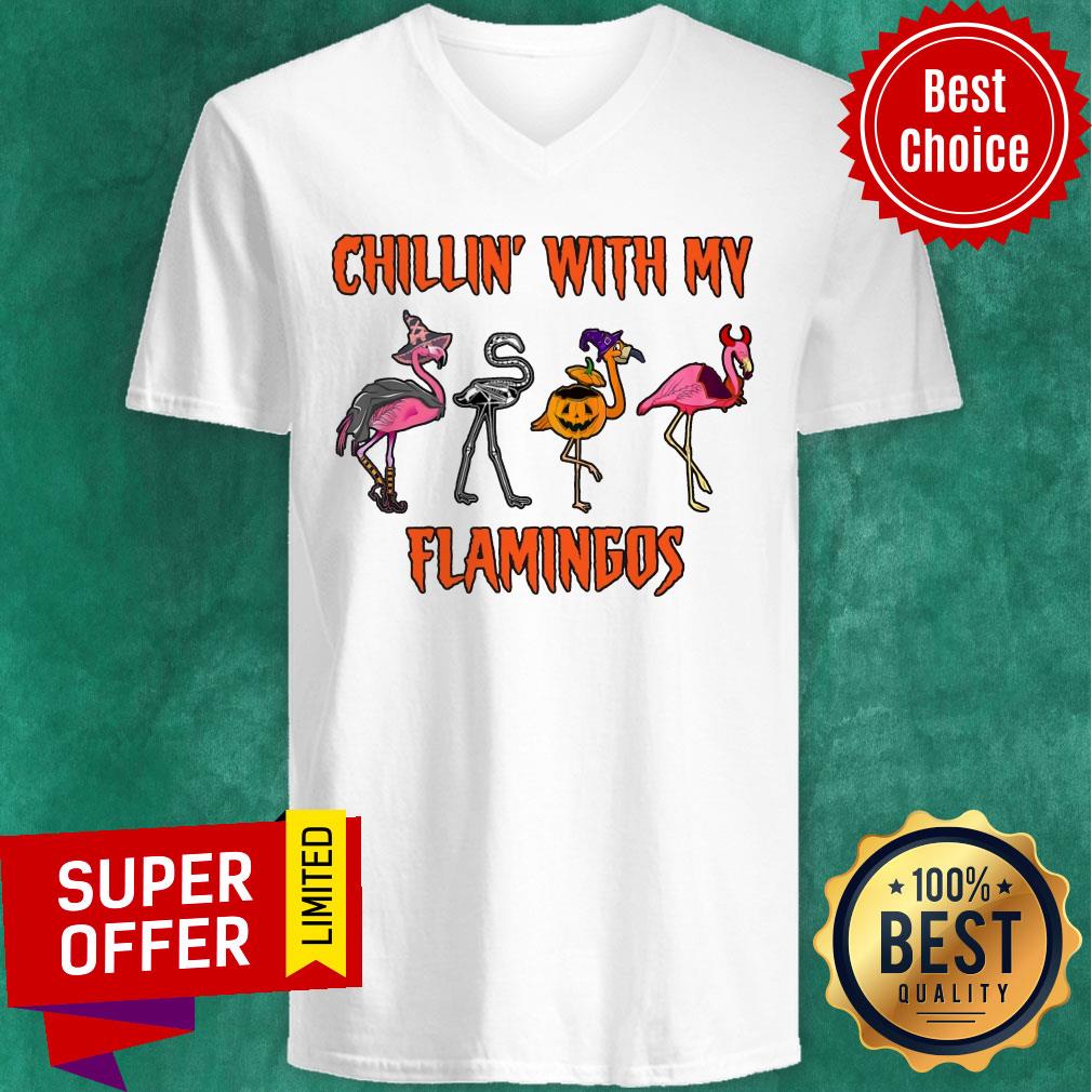 Awesome Chillin With My Flamingos Shirt - Image 3