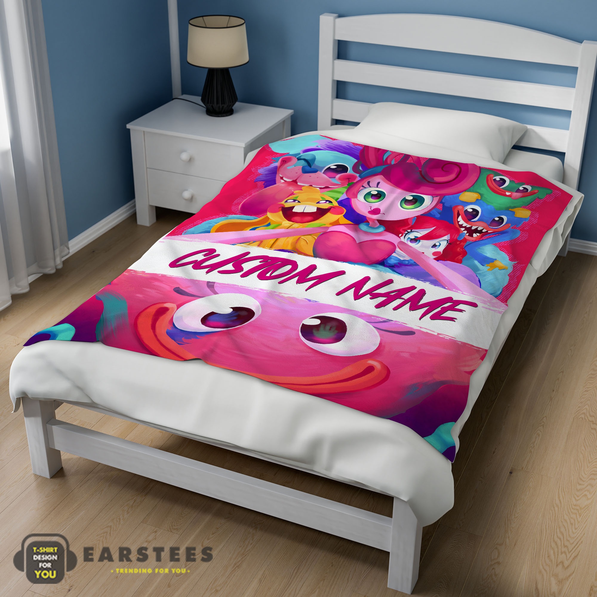 Good Poppy Playtime Mommy Long Legs And Friends Blanket Fleece Customized Blanket - Image 3