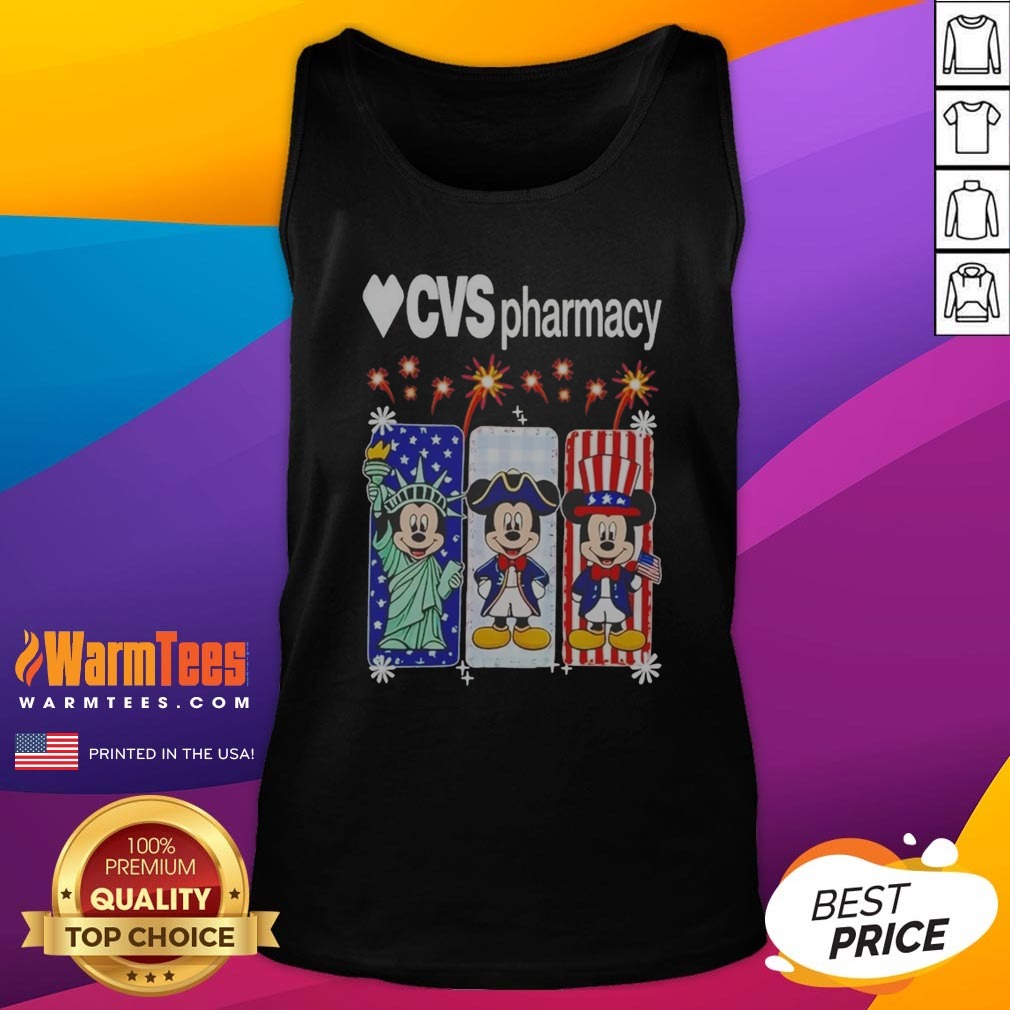 Heart CVS Pharmacy Mickey Mouse Statue Of Liberty USA Patriotic Shirt - Image 5