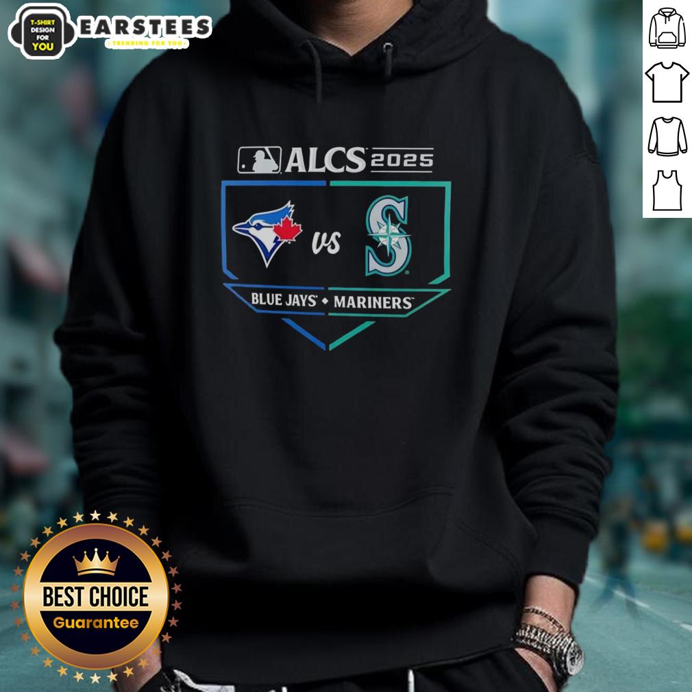 Good Toronto Blue Jays vs Seattle Mariners 2025 ALCS Batter's Box Matchup T-Shirt - Image 2