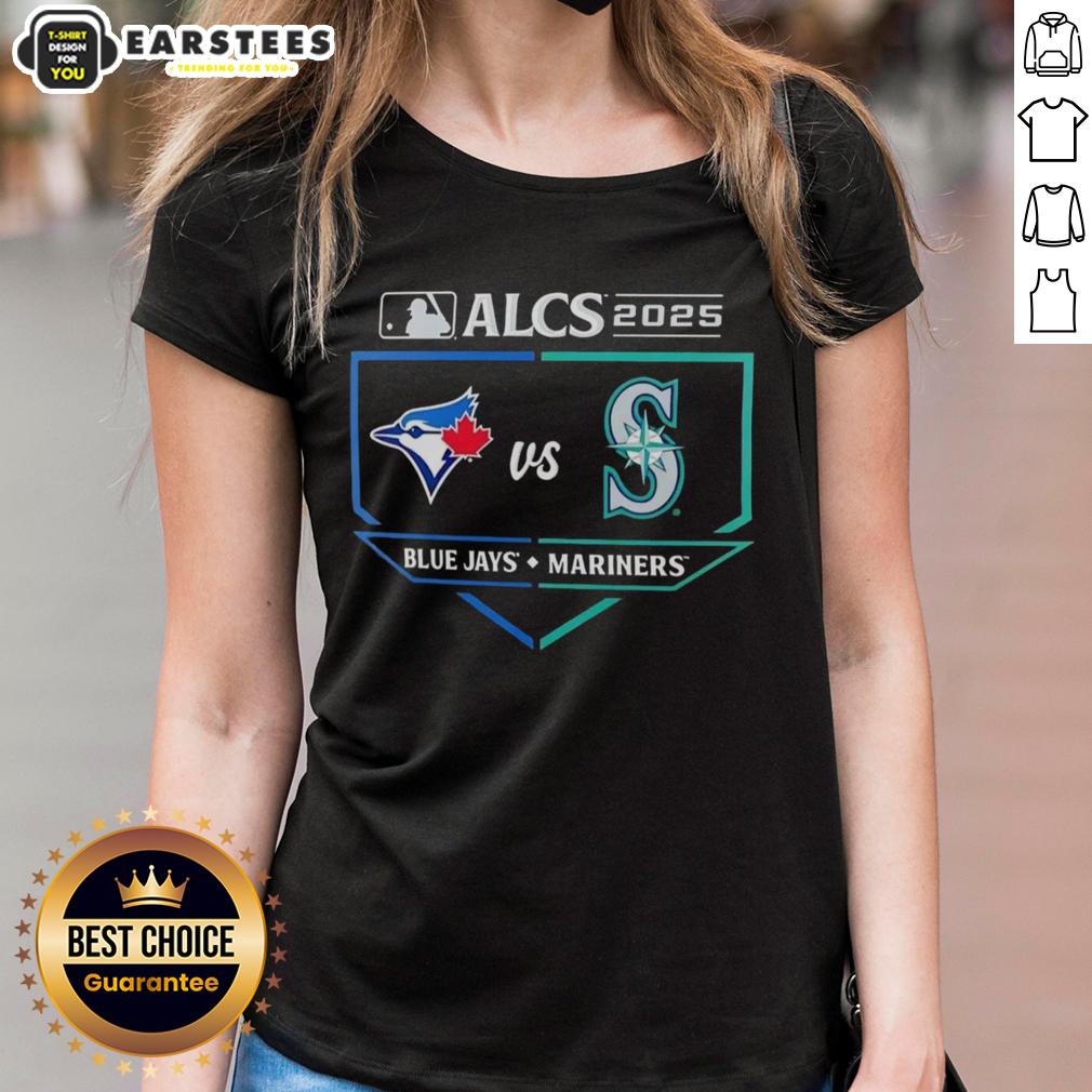Good Toronto Blue Jays vs Seattle Mariners 2025 ALCS Batter's Box Matchup T-Shirt - Image 3