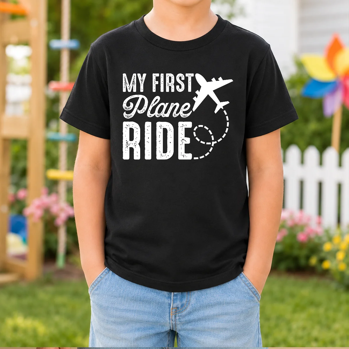 Funny My First Plane Ride Shirt - Image 8