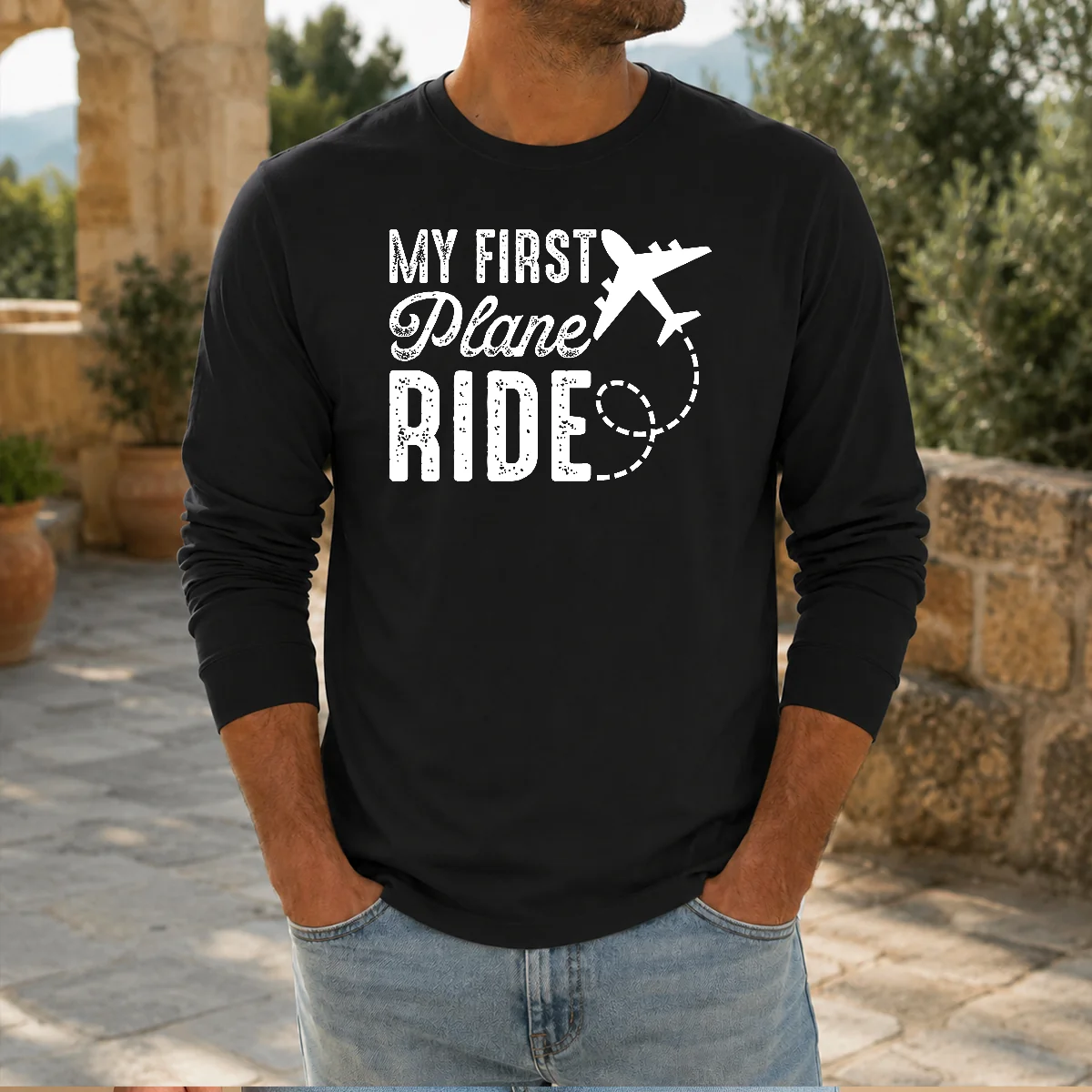 Funny My First Plane Ride Shirt - Image 5