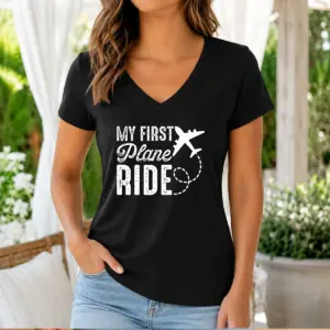 Alternative view of Funny My First Plane Ride Shirt