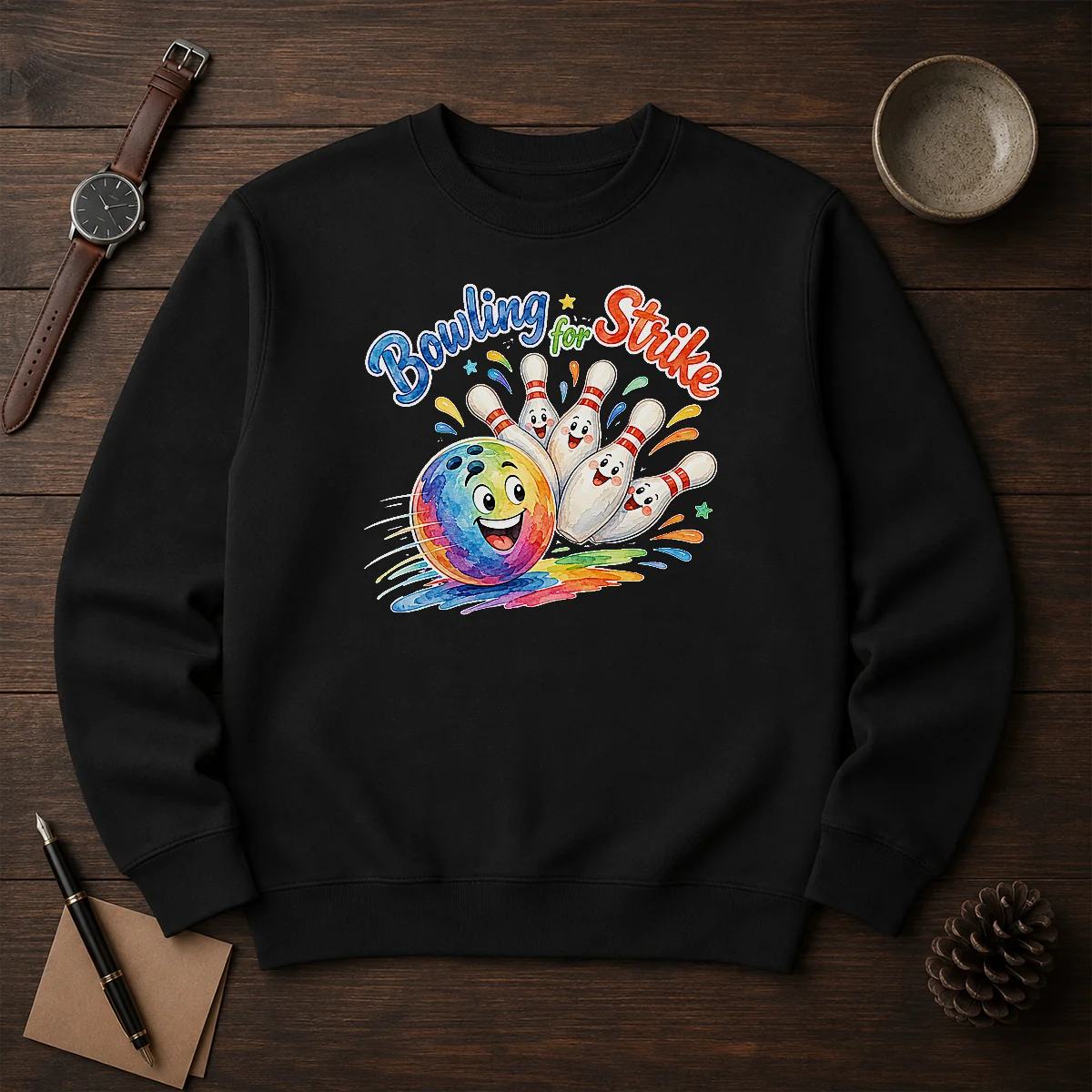 Official Bowling For Strike Watercolor Shirt - Image 7