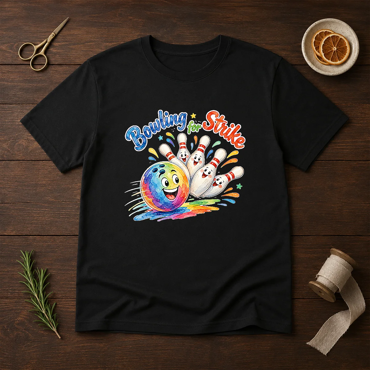 Official Bowling For Strike Watercolor Shirt
