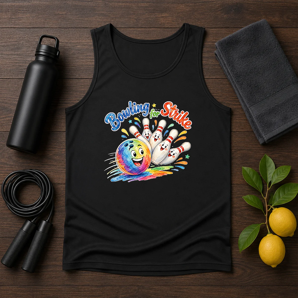 Official Bowling For Strike Watercolor Shirt - Image 3