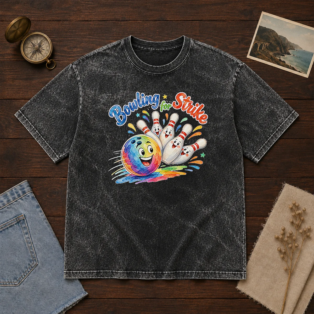 Official Bowling For Strike Watercolor Shirt - Image 8