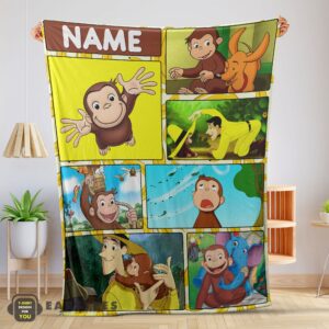 Good Curious George Ted ShacklefordBlanket Fleece Customized Blanket