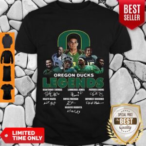 Nice Oregon Ducks Legends Team Football Signatures Shirt