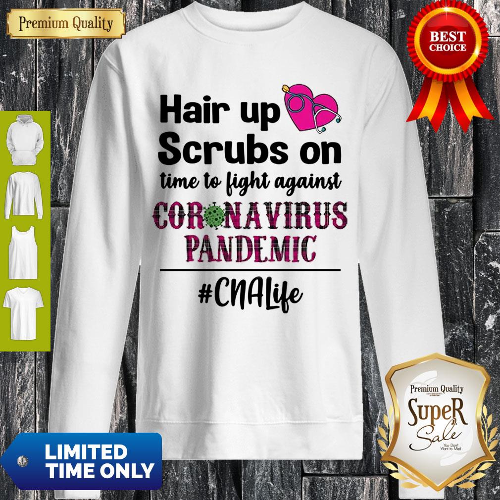 Official Hair Up Scrubs On Time To Fight Agains Coronavirus Pandemic Shirt - Image 3