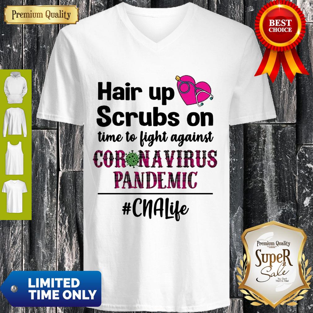 Official Hair Up Scrubs On Time To Fight Agains Coronavirus Pandemic Shirt - Image 5