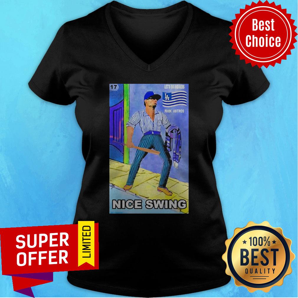 Top Ready Fight Joe Kelly Les’s Go Dodgers Fuck Astros Nice Swing Shirt - Image 2