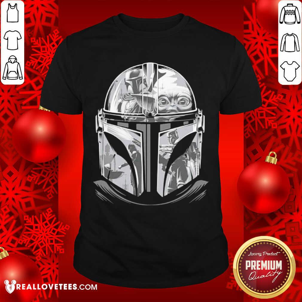 Funny Star Wars The Mandalorian Helmet Mandalorian Shirt