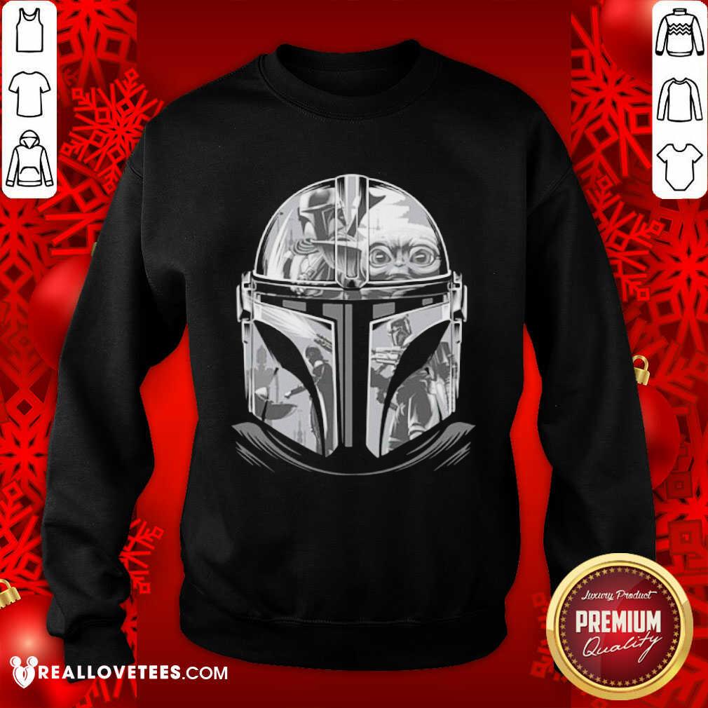 Funny Star Wars The Mandalorian Helmet Mandalorian Shirt - Image 3
