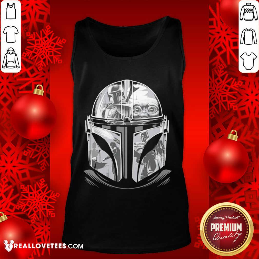 Funny Star Wars The Mandalorian Helmet Mandalorian Shirt - Image 2