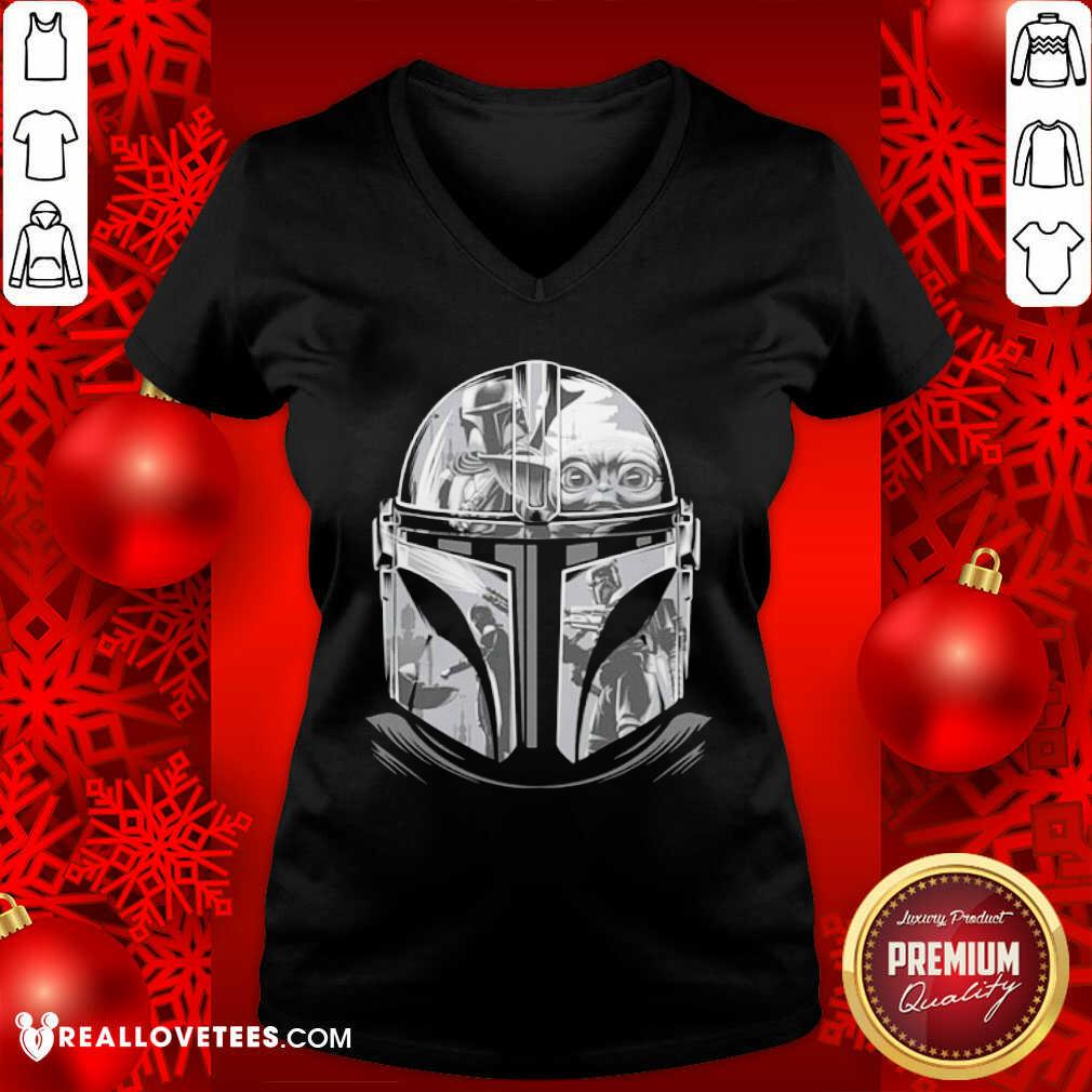 Funny Star Wars The Mandalorian Helmet Mandalorian Shirt - Image 5