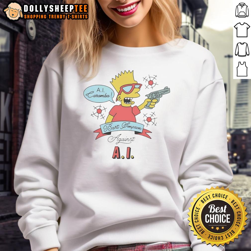 Nice Bart AI Caramba Against AI T-Shirt - Image 4