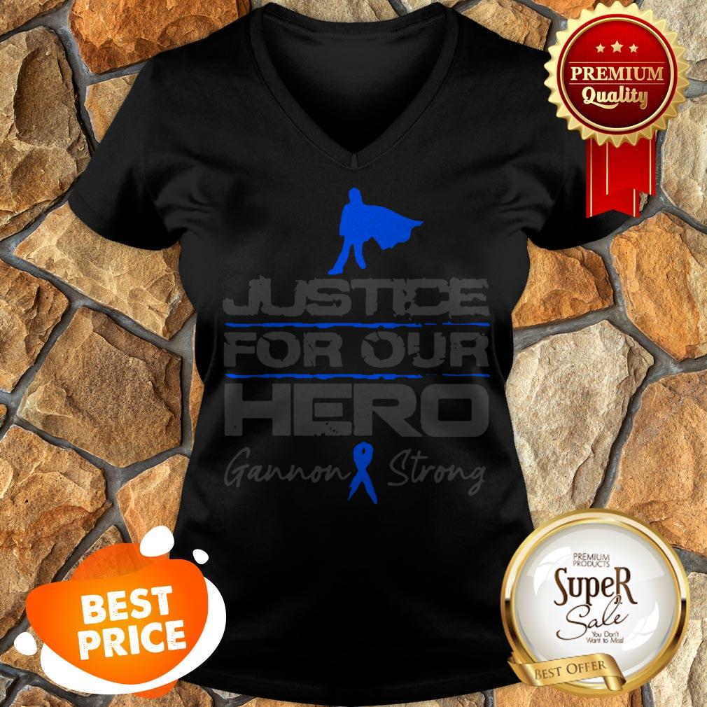 Nice Gannon Strong Justice For Our Hero Shirt - Image 4