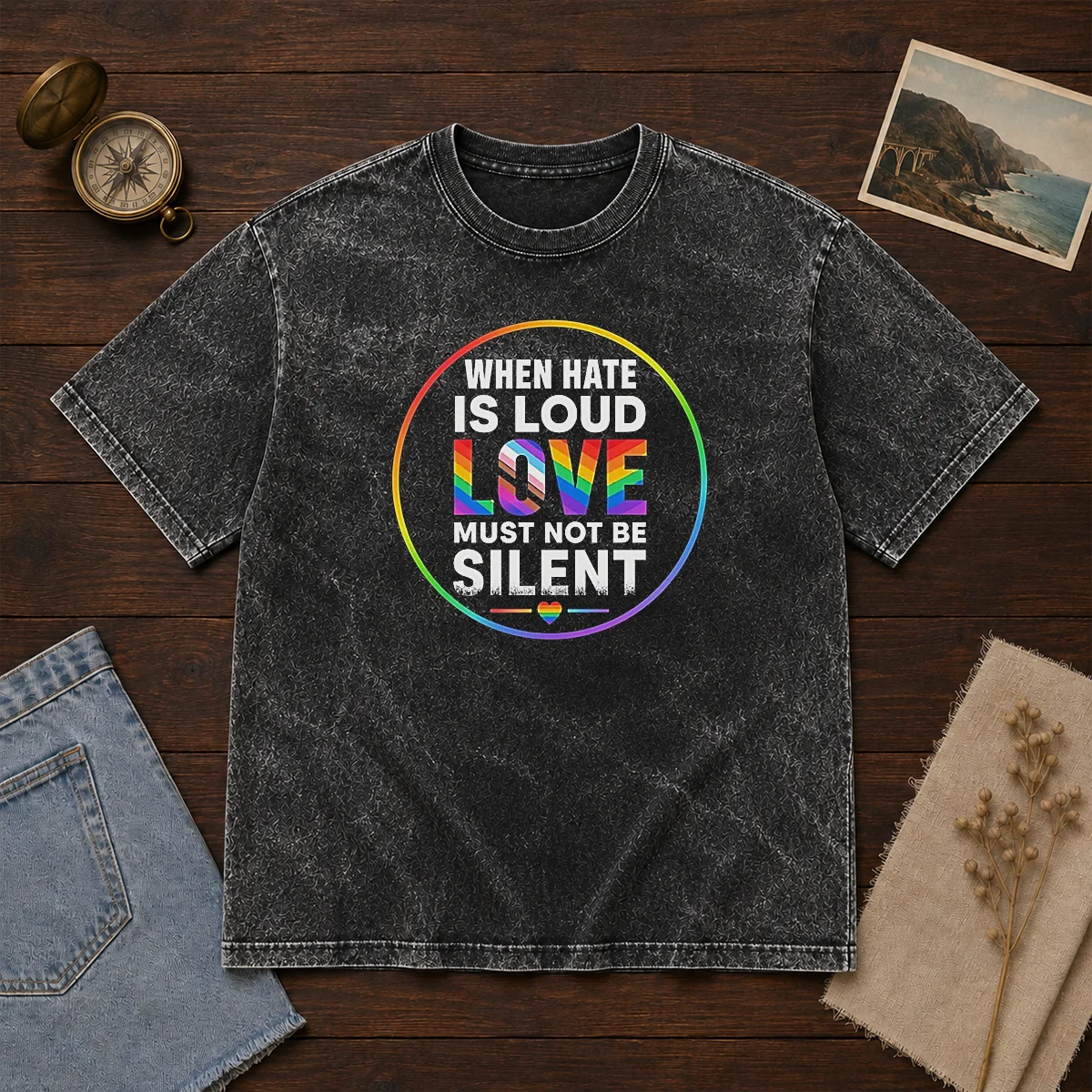 Pretty When Hate Is Loud Love Must Not Be Silent Pride Month Shirt - Image 8