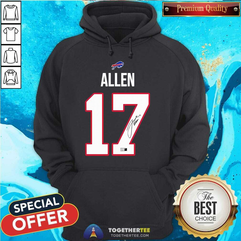 Funny Josh Allen 17 Buffalo Bills Signature T-Shirt - Image 5