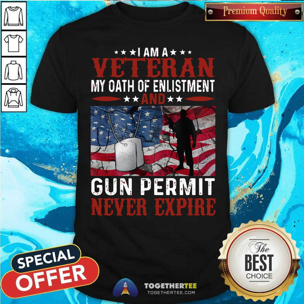 Hot I Am A Veteran Gun Permit Shirt