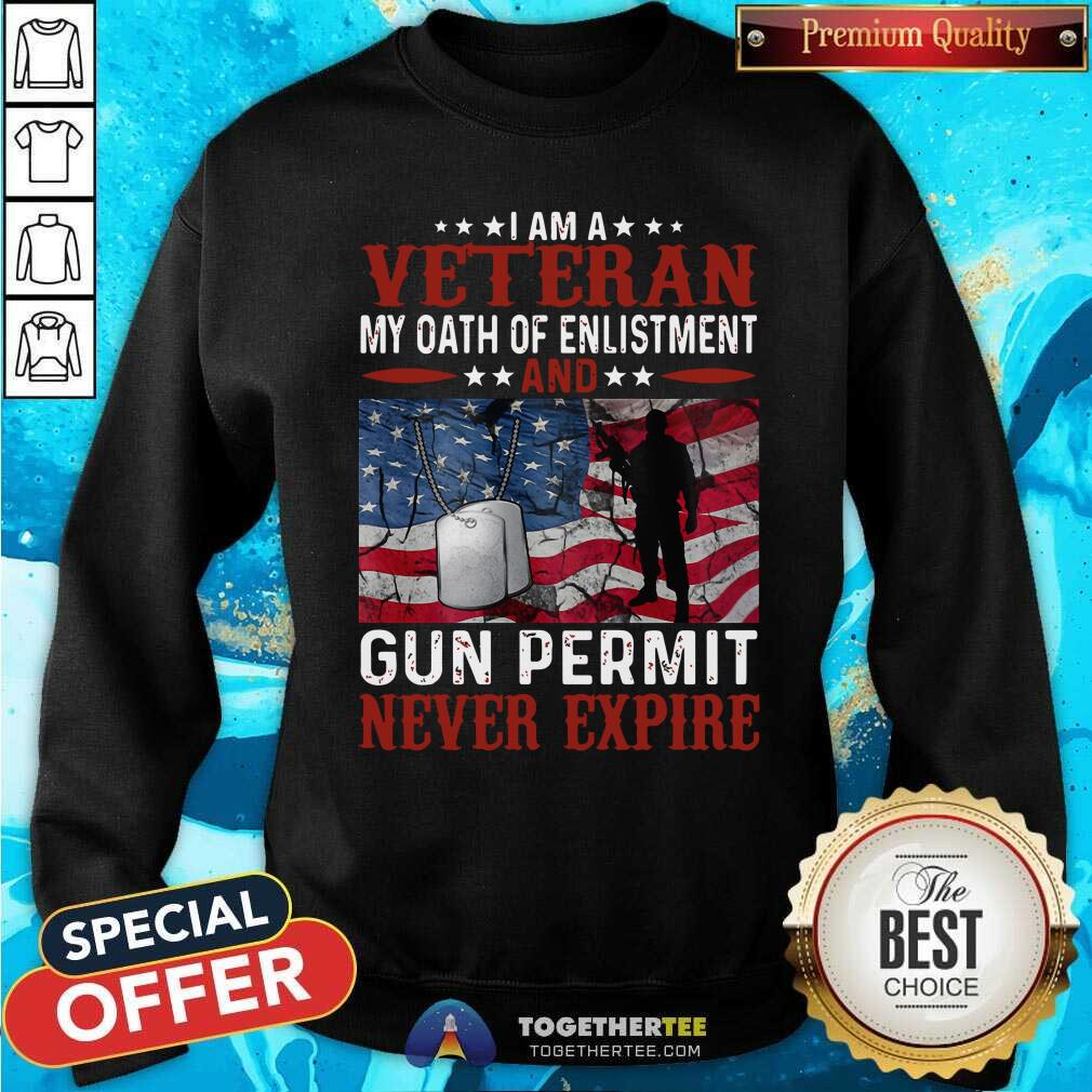 Hot I Am A Veteran Gun Permit Shirt - Image 2