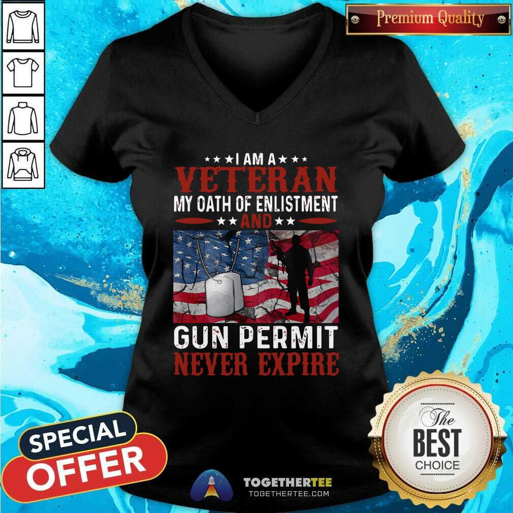 Hot I Am A Veteran Gun Permit Shirt - Image 3