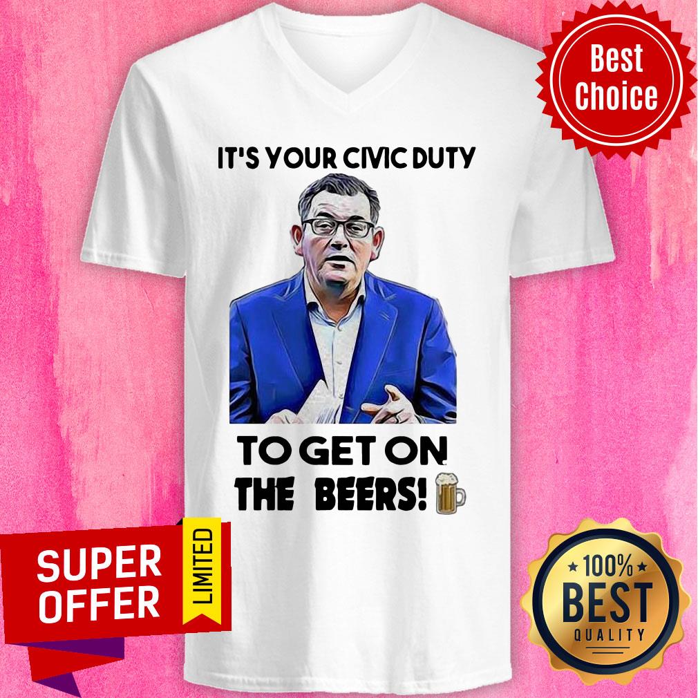 Top It’s Your Civic Duty To Get On The Beers Shirt - Image 3