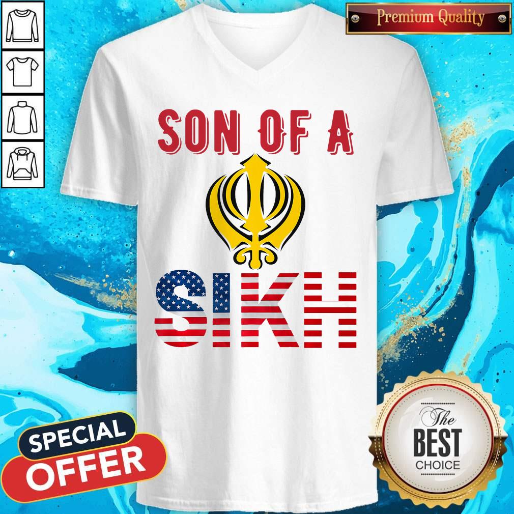 Official Son Of A Sikh Proud American Flag Shirt - Image 2
