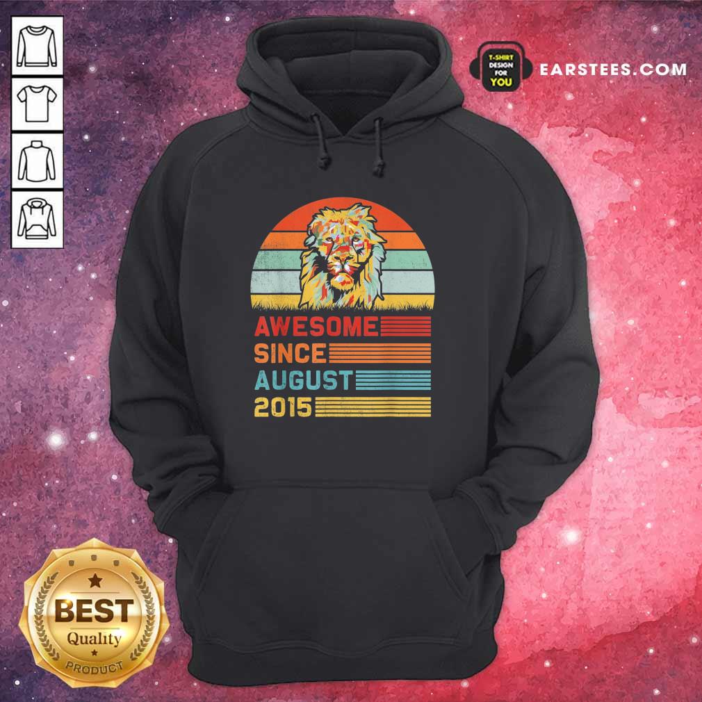 Lion Awesome Since August 2015 Vintage Shirt - Image 4