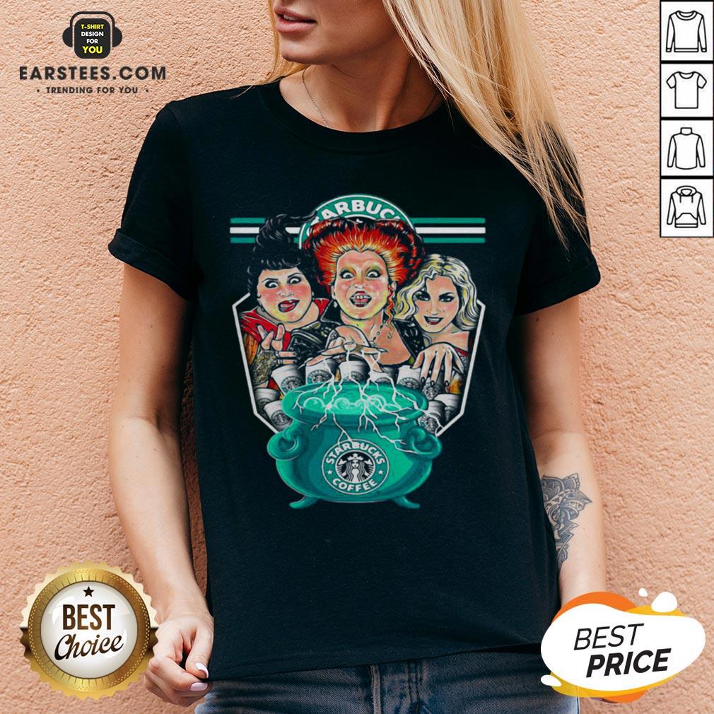 Top Hocus Pocus Starbucks Coffee Halloween Shirt - Image 3