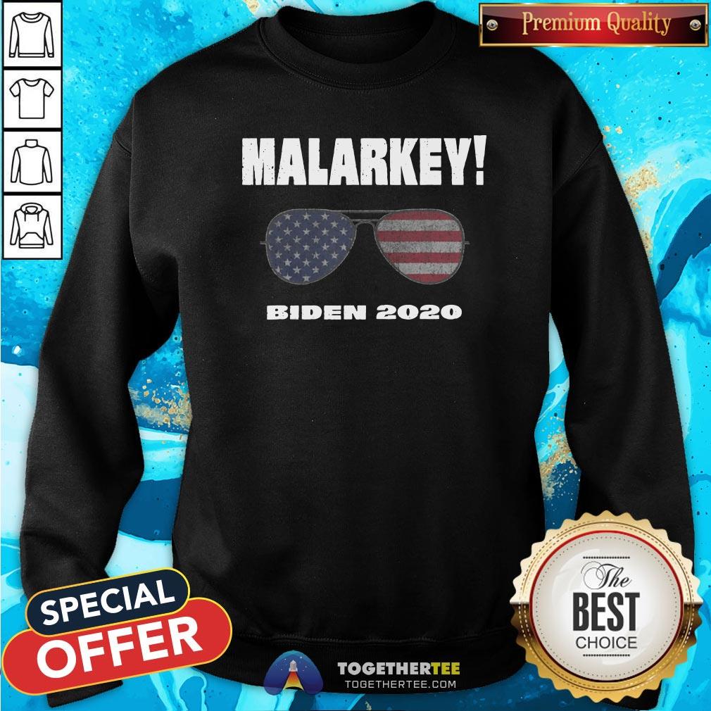 Premium Malarkey Biden 2020 Sunglasses American Flag Election Shirt - Image 4