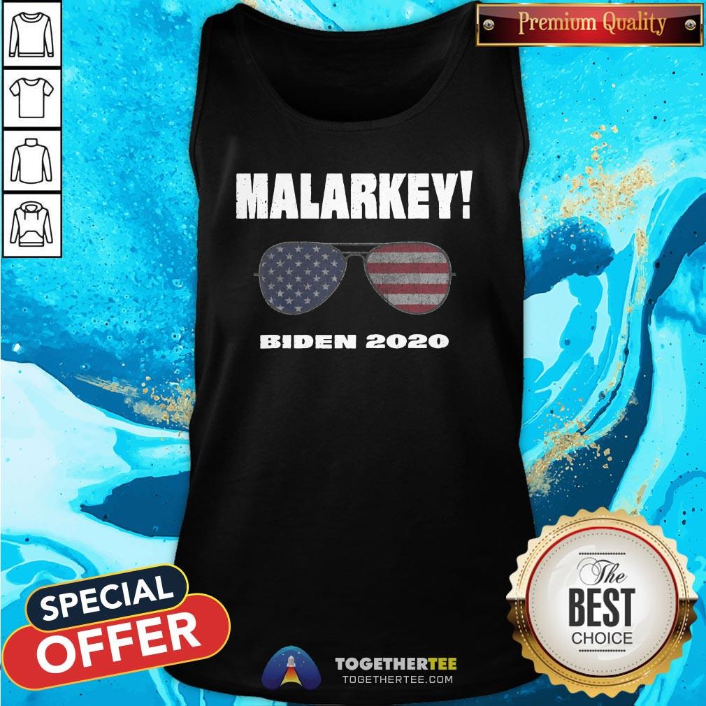 Premium Malarkey Biden 2020 Sunglasses American Flag Election Shirt - Image 3
