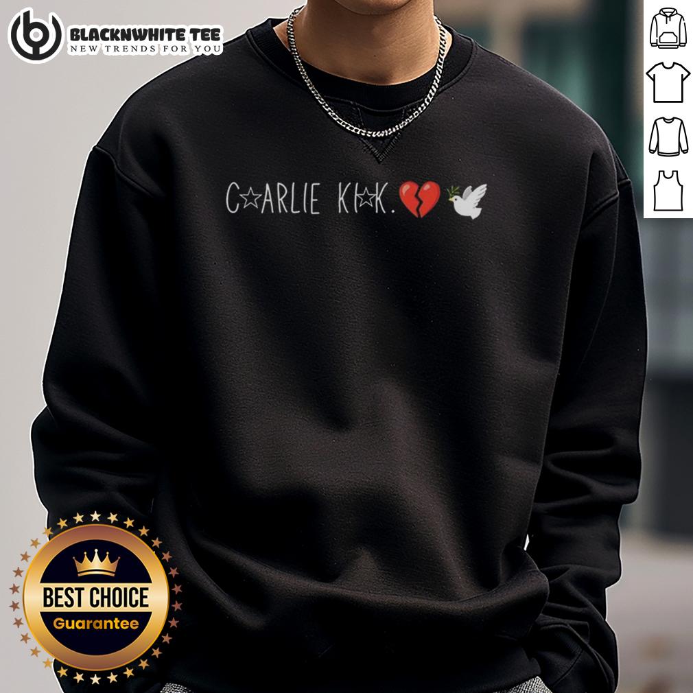 Nice Charlie Kirk Broken Heart Dove T-Shirt - Image 5