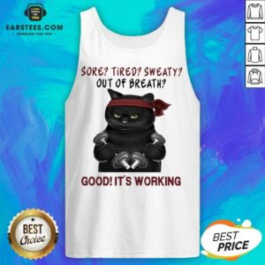 Alternative view of Official Black Cat Sore Sweaty Great 5 Shirt