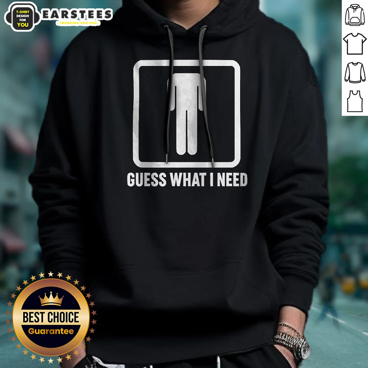 Hot Guess What I Need Man Silhouette Shirt - Image 3