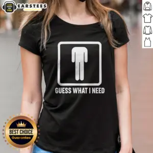 Alternative view of Hot Guess What I Need Man Silhouette Shirt