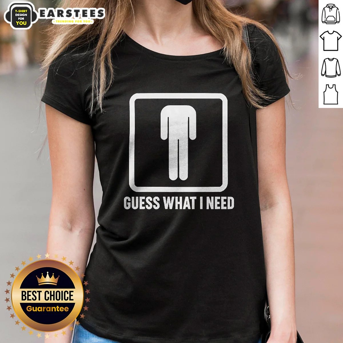 Hot Guess What I Need Man Silhouette Shirt - Image 2